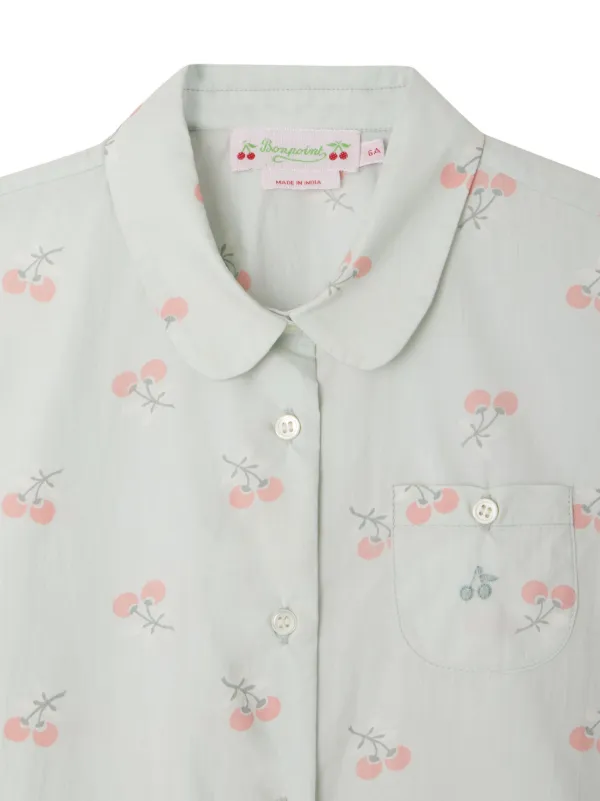 Bonpoint チェリープリント シャツ | グリーン | FARFETCH JP