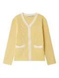 Bonpoint Albert ribbed-knit button cardigan - Yellow