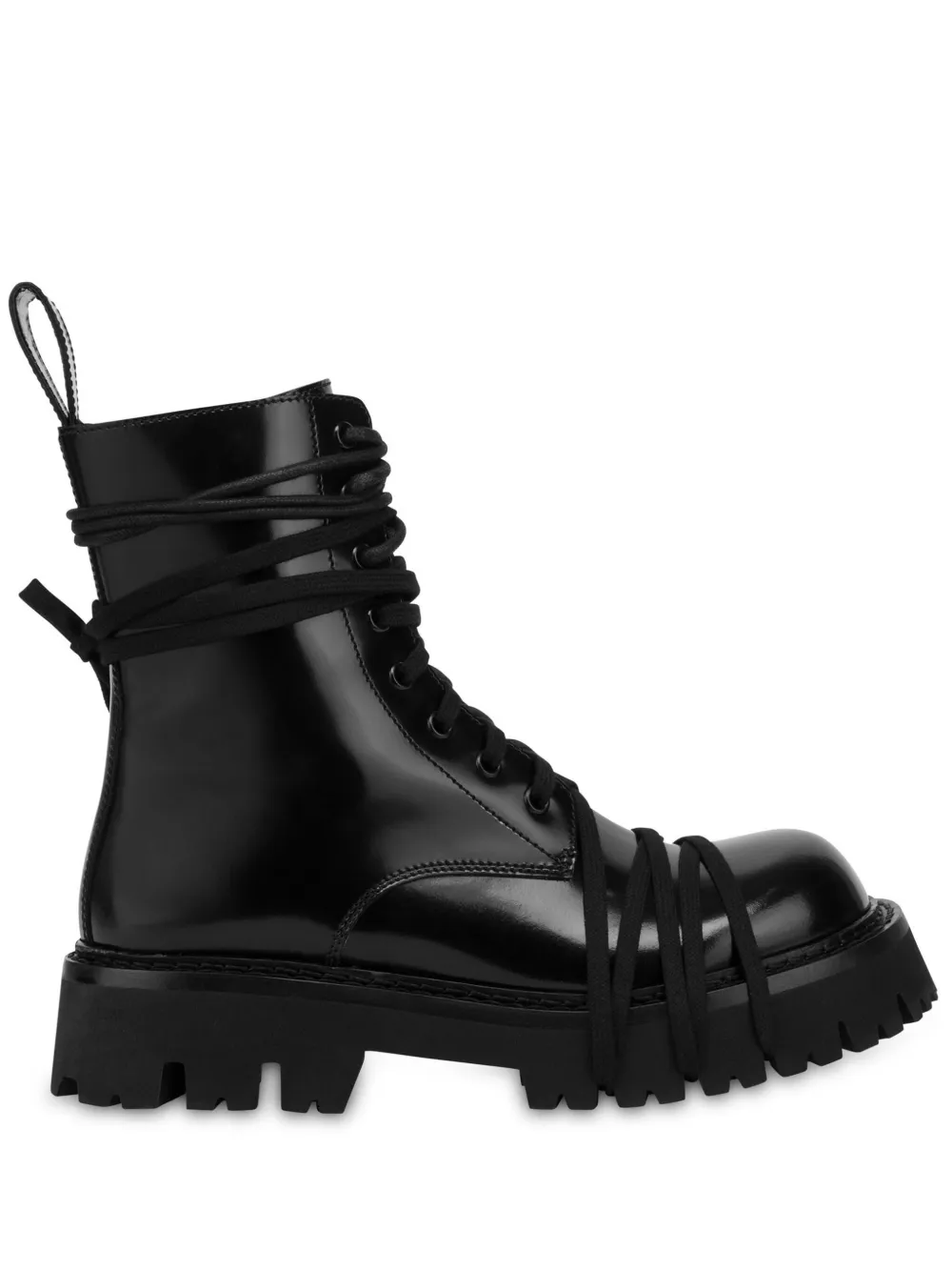 Moschino lace-up combat boots – Black