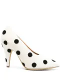 Moschino 100mm polka-dot pumps - Neutrals