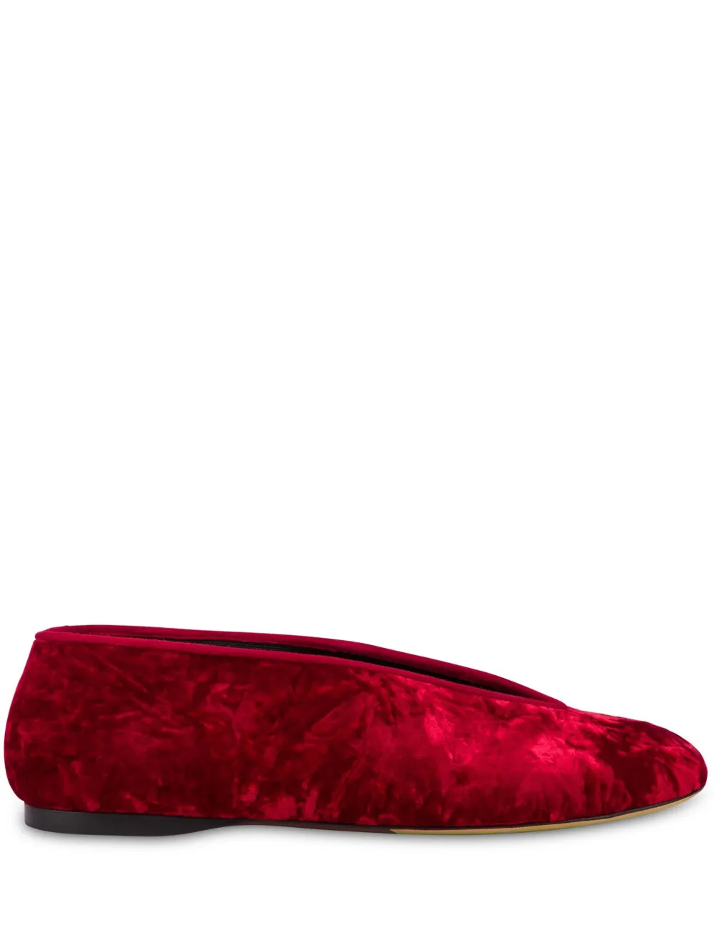 Moschino Fluwelen ballerina's Rood