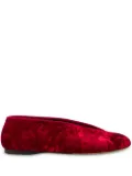 Moschino velvet ballet flats - Red