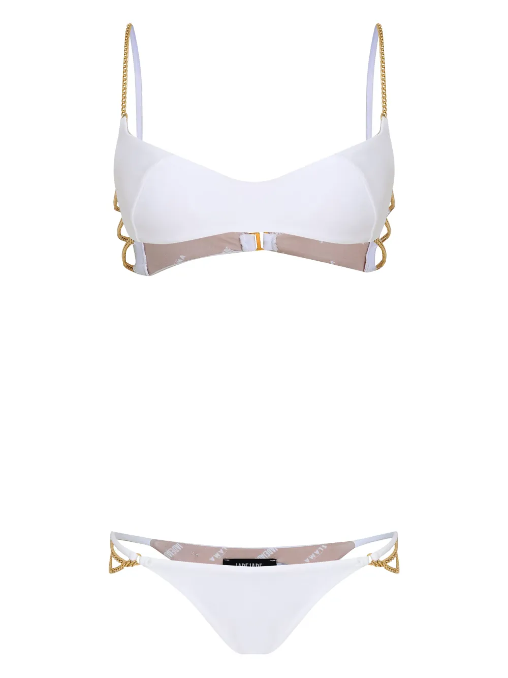Amir Slama chain link-detail bikini set | White | Image 1