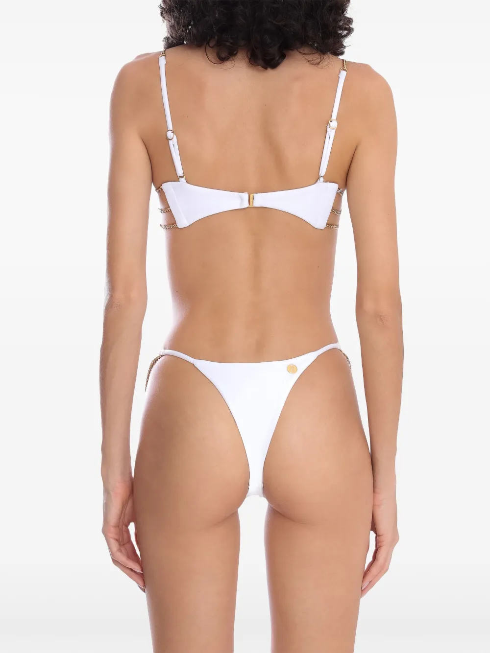Amir Slama Bikini met schakelkettingdetail Wit