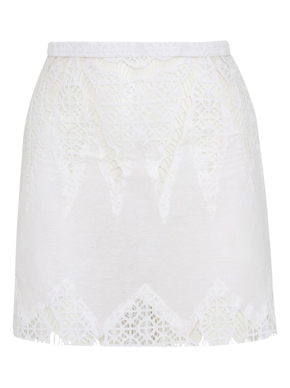 lace-detail mini skirt