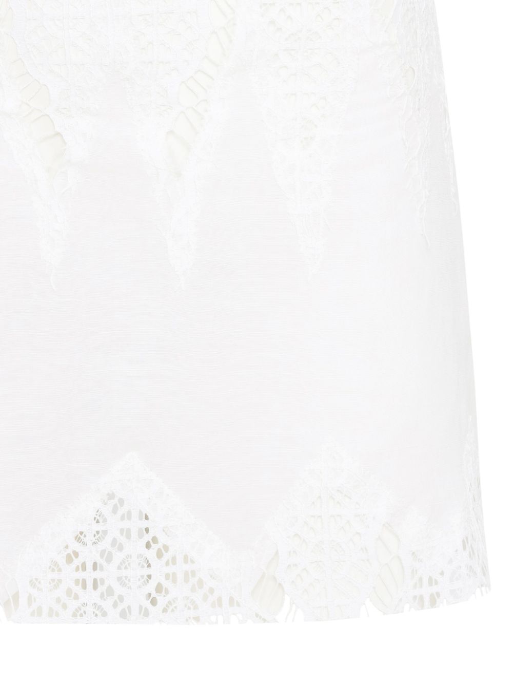 Amir Slama Mini-rok met kanten detail - Wit