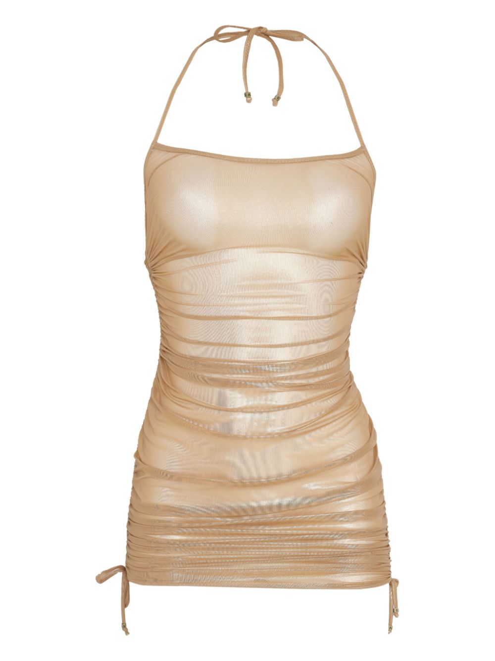 draped mini dress