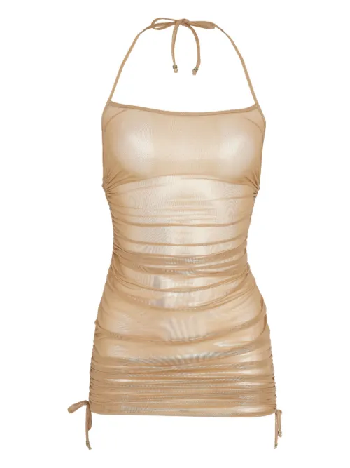 Robe courte à design drapé - Amir Slama - Modalova