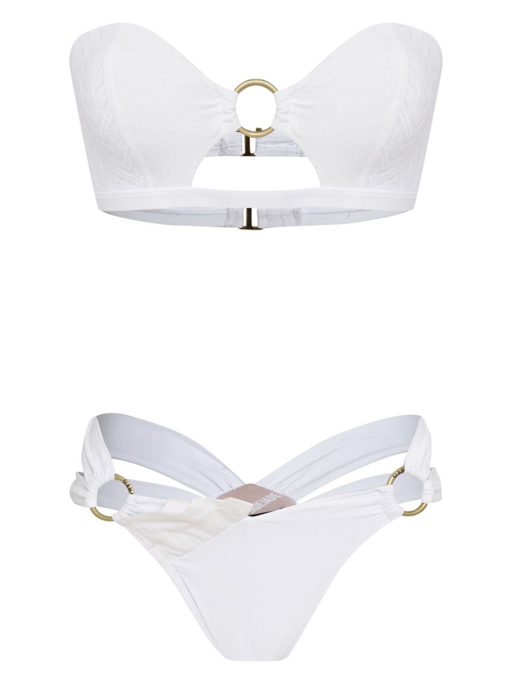 ring-detail bikini set