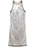 The Attico sequin-embellished mini dress - Silver