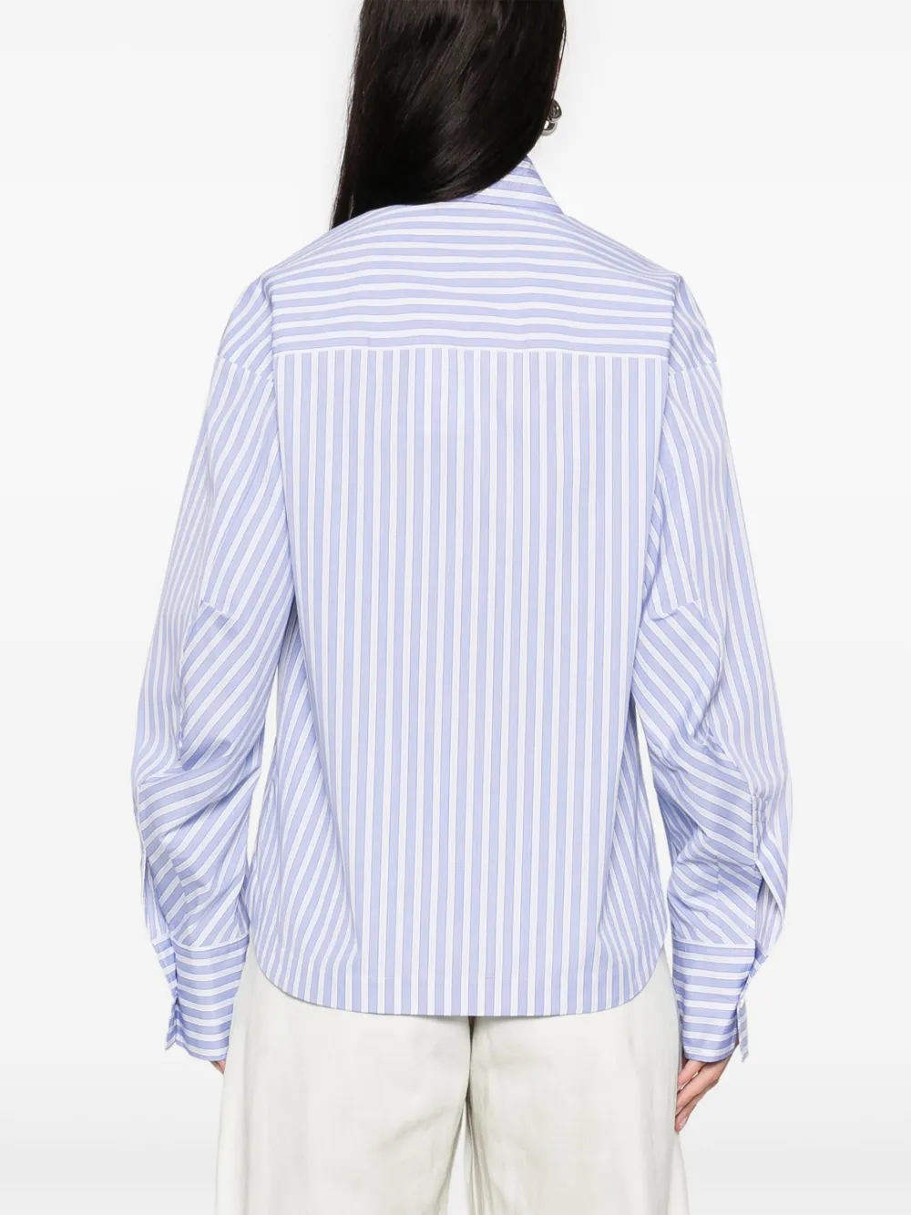 The Attico Gestreept blouse Wit