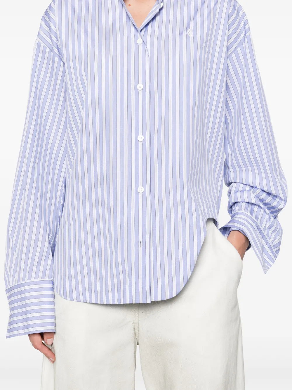 The Attico Gestreept blouse Wit