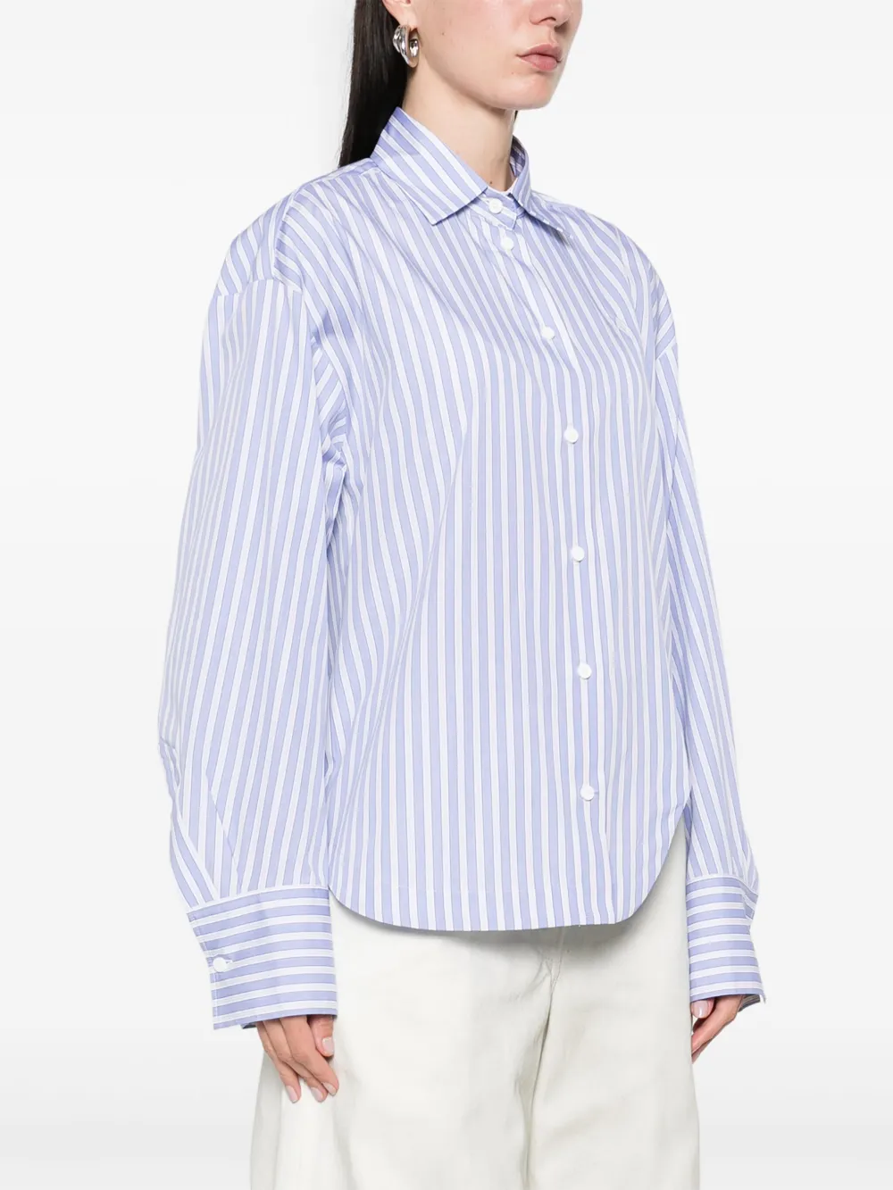The Attico Gestreept blouse Wit
