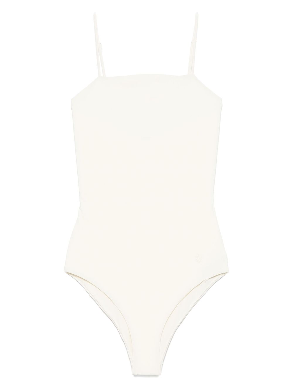 Jil Sander logo-embroidered swimsuit - Neutrals