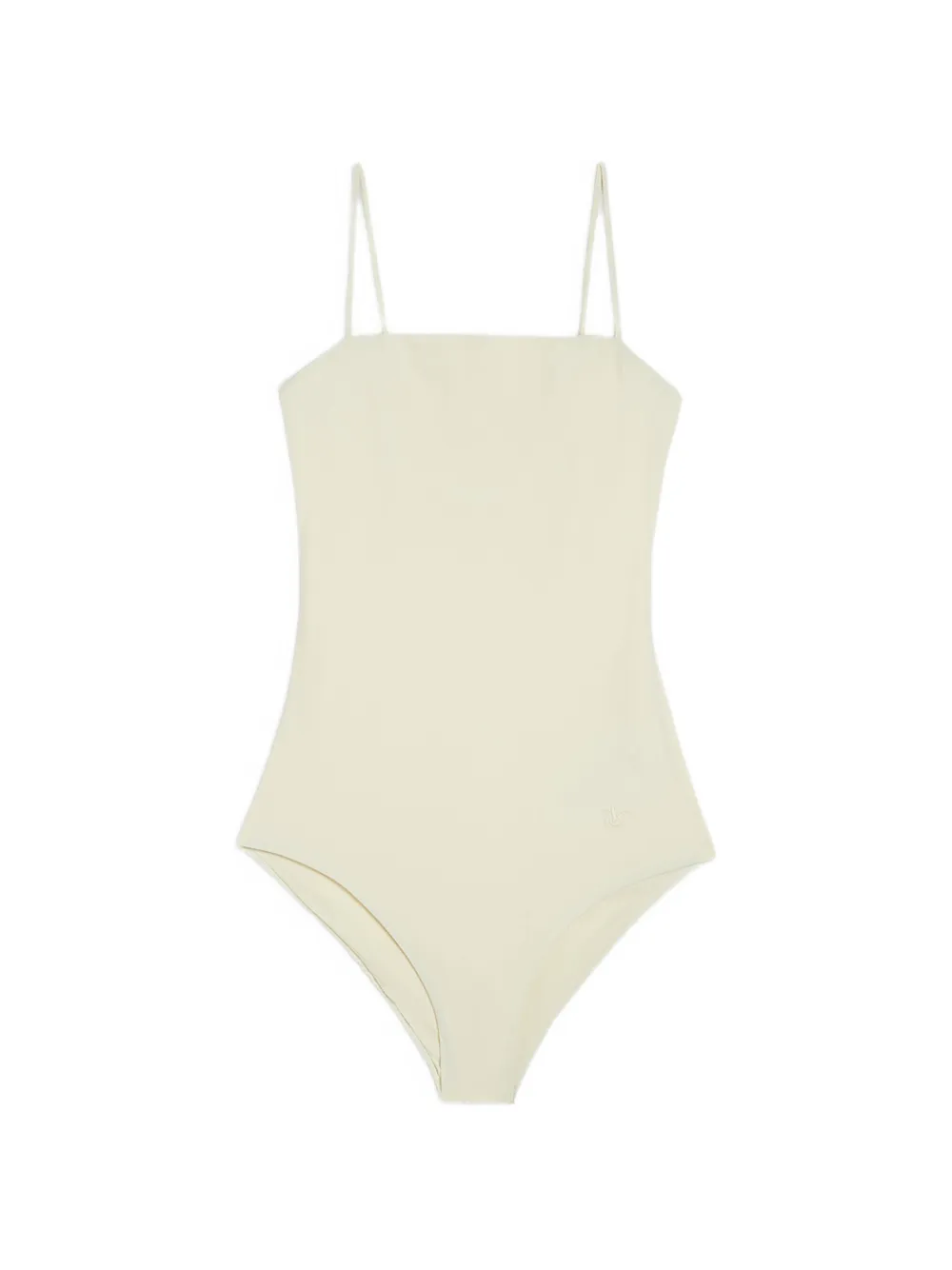 Jil Sander Badpak met geborduurd logo Beige