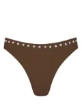 Let's Swim studded bikini bottoms - Brown