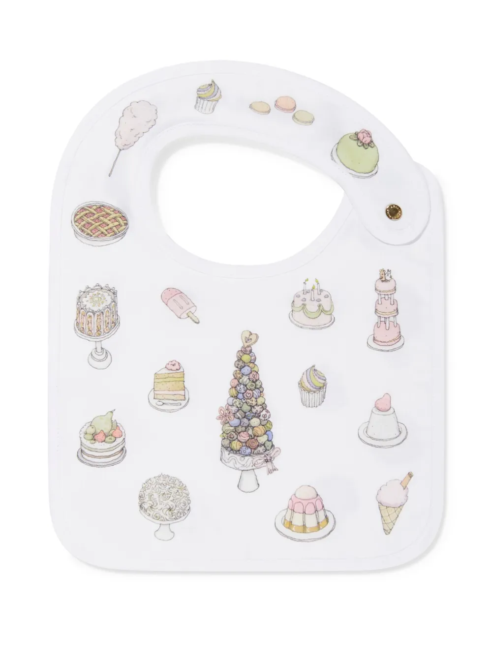 Atelier Choux Sweetie Pie bib and blanket set - Wit