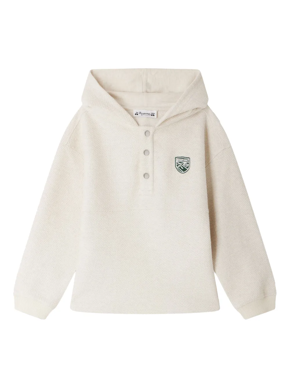 Bonpoint logo-embroidered hoodie | Neutrals | Image 1