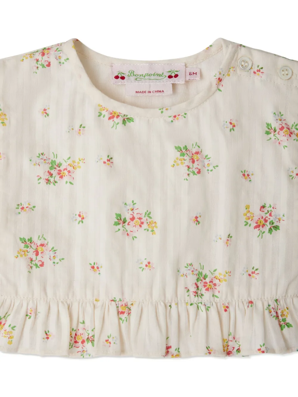 Bonpoint Plastron met bloemenprint Wit