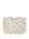 Bonpoint floral-print plastron - White