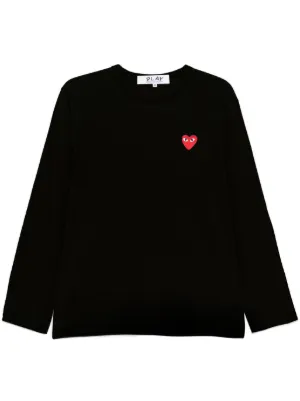 Comme Des Garçons Play ハートディテール セーター | ブラック