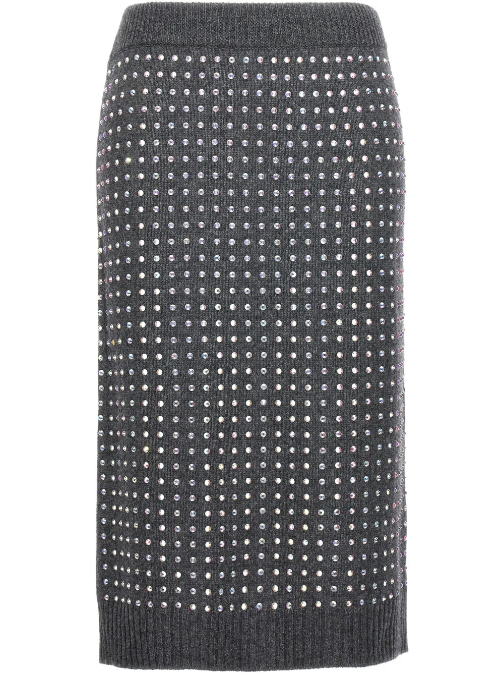 Sportmax High Waist Embellished Skirt In Grey