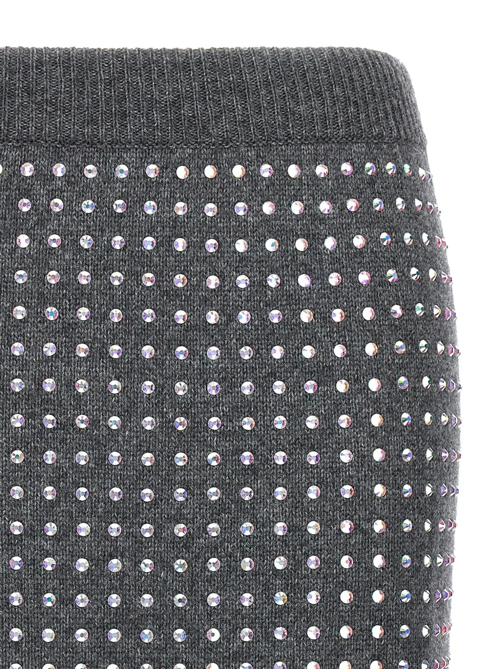 Sportmax High Waist Embellished Skirt In Grey