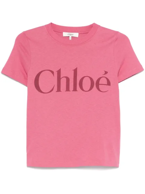 Chloé تيشيرت بطبعة شعار الماركة