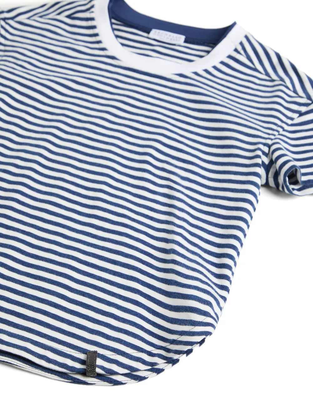 Brunello Cucinelli Kids Gestreept T-shirt Blauw