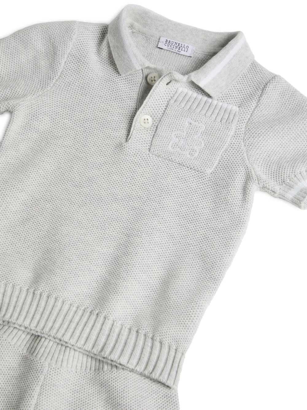 Brunello Cucinelli Kids Baby Bernie tweedelige set Grijs