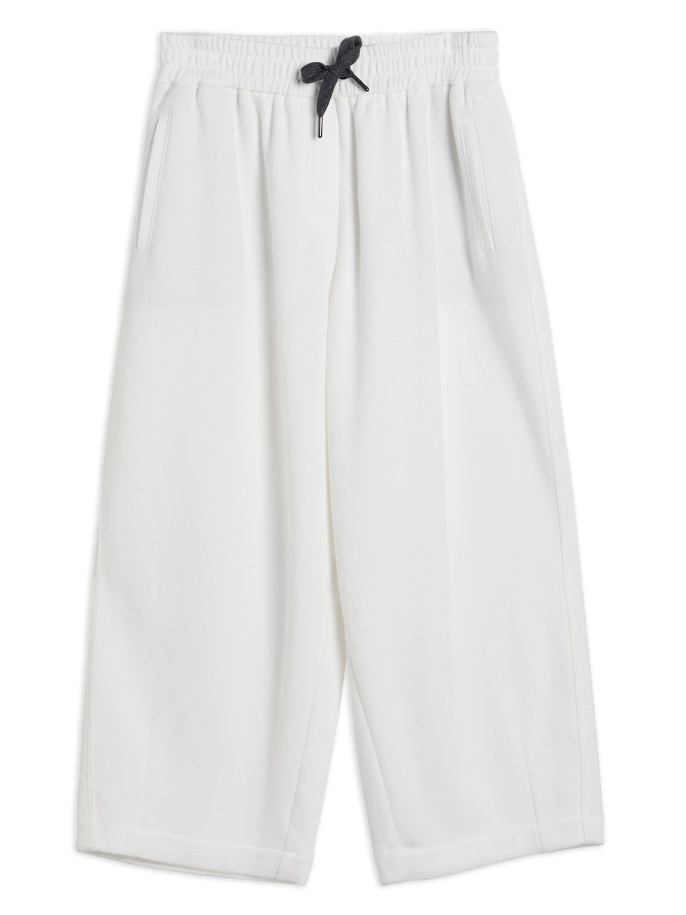 Brunello Cucinelli Kids wide-leg track pants - White