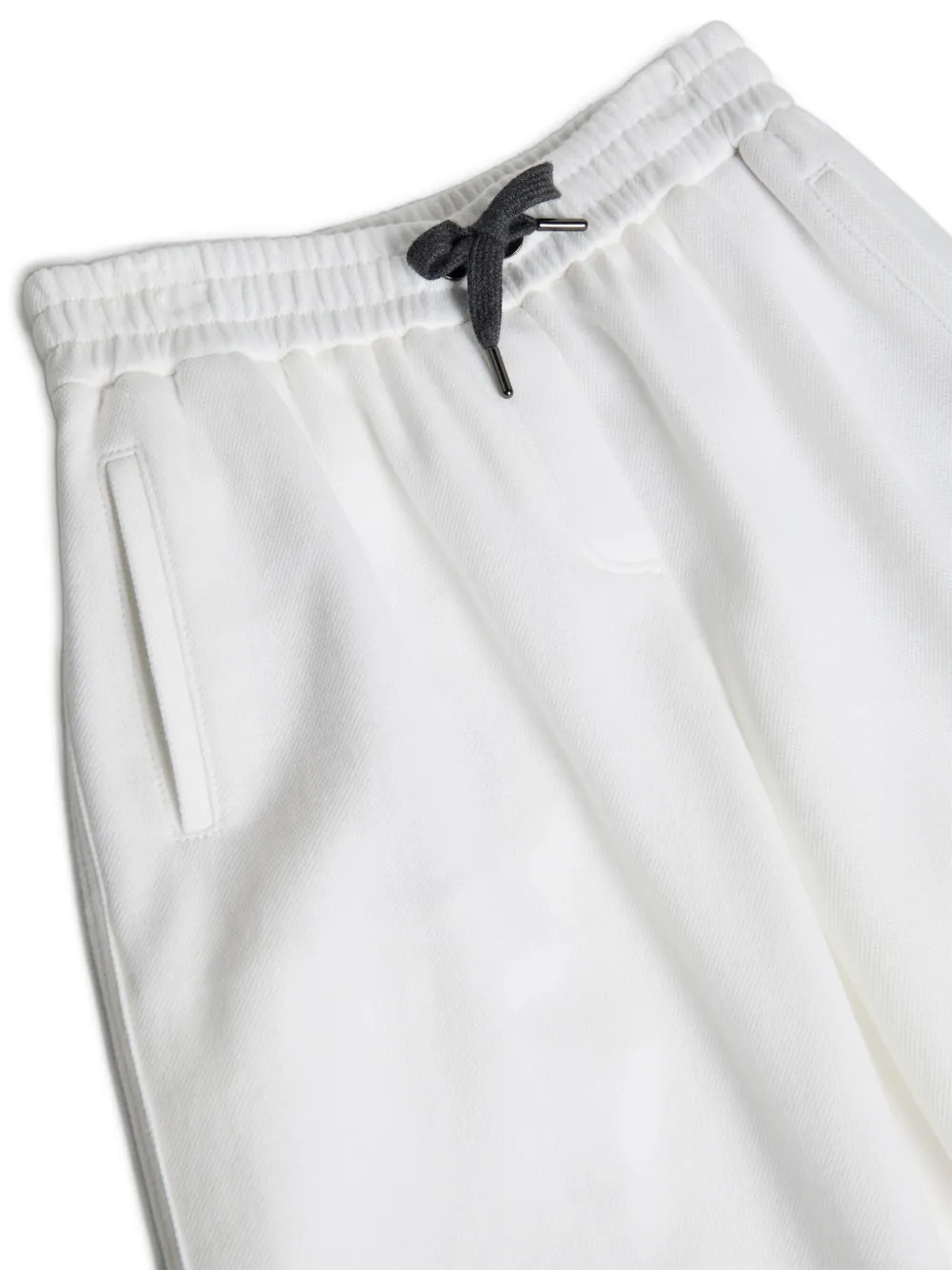 Shop Brunello Cucinelli Wide-leg Track Pants In White
