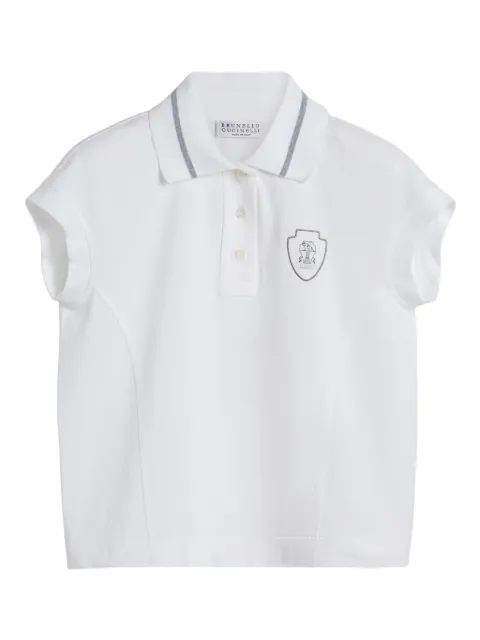 Brunello Cucinelli Kids logo-print polo shirt 
