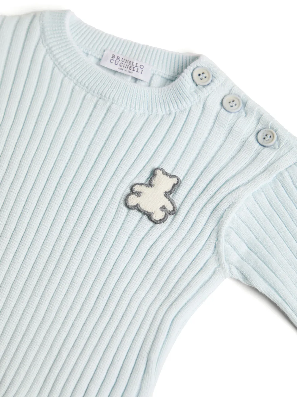 Brunello Cucinelli Kids Katoenen trui Blauw
