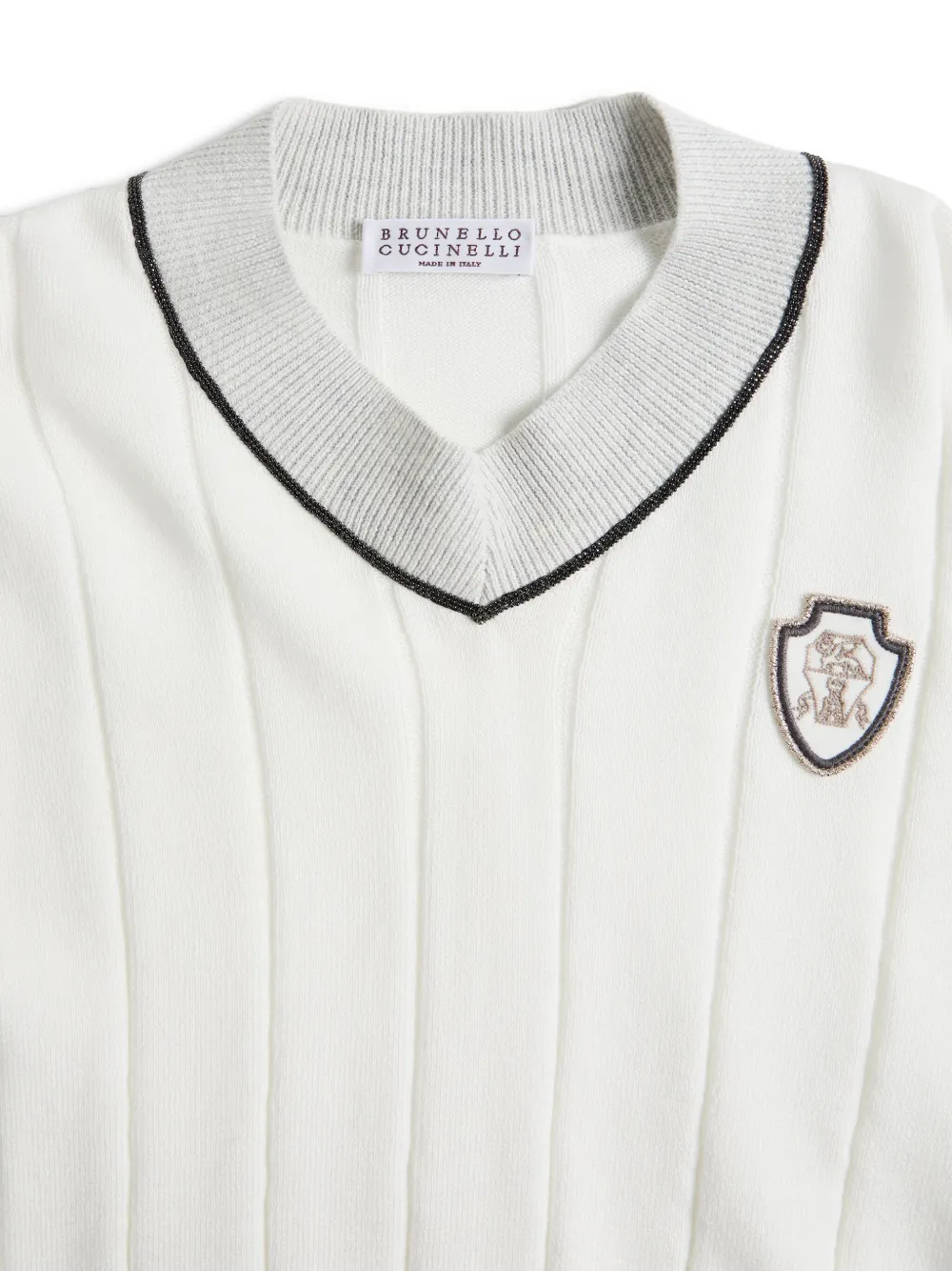 Brunello Cucinelli Kids Katoenen trui Wit