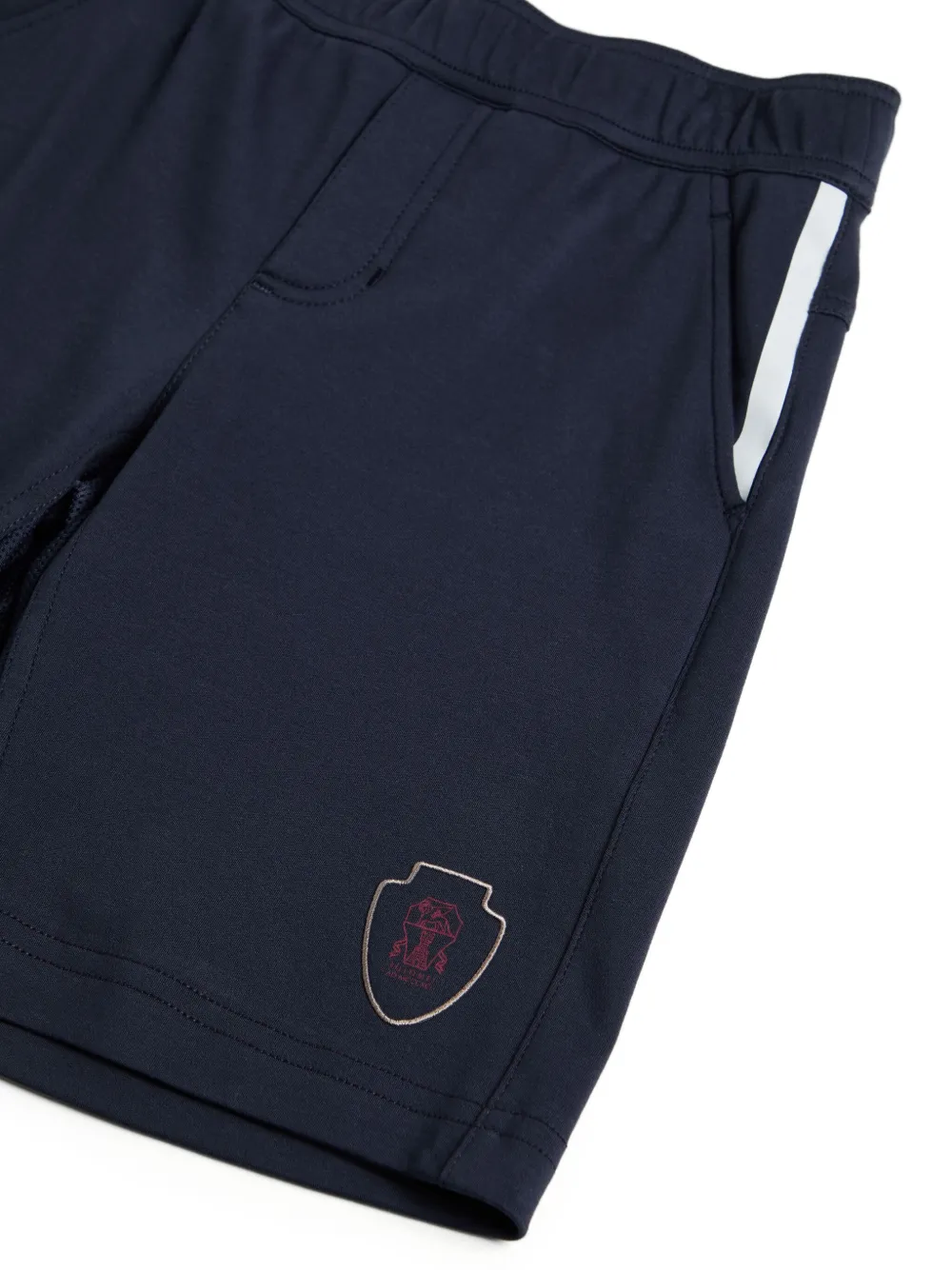 Brunello Cucinelli Kids Katoenen bermuda shorts Blauw