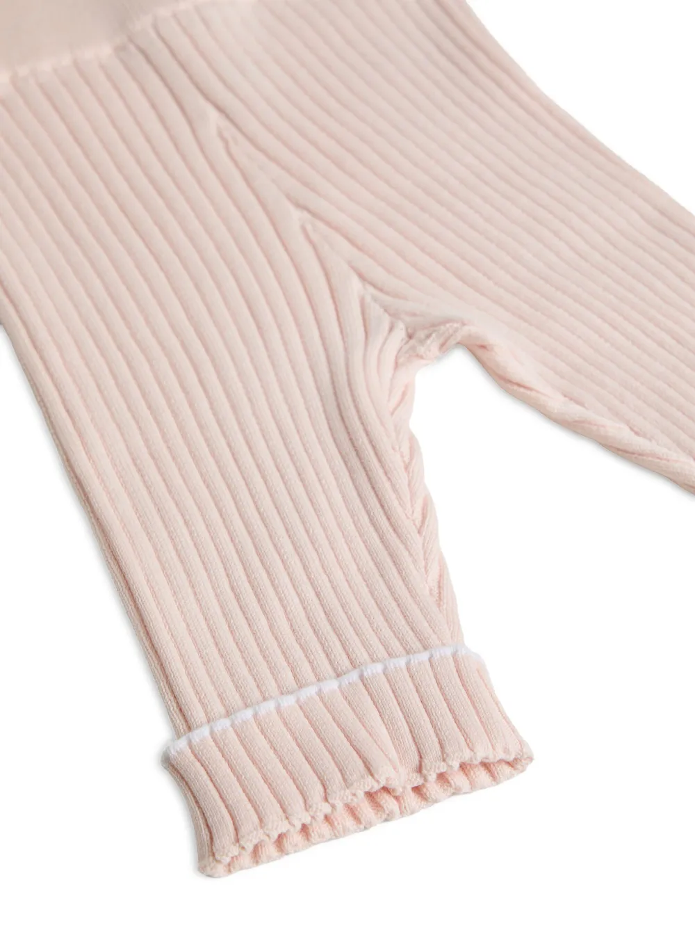 Brunello Cucinelli Kids Ribgebreide legging Roze