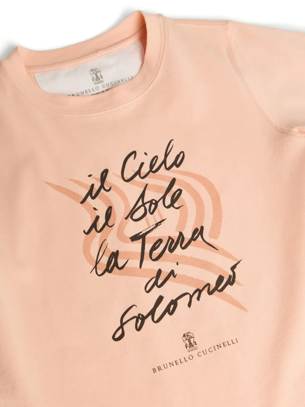 Brunello Cucinelli Kids Jersey T-shirt Oranje