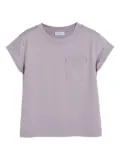 Brunello Cucinelli Kids cotton T-shirt - Purple