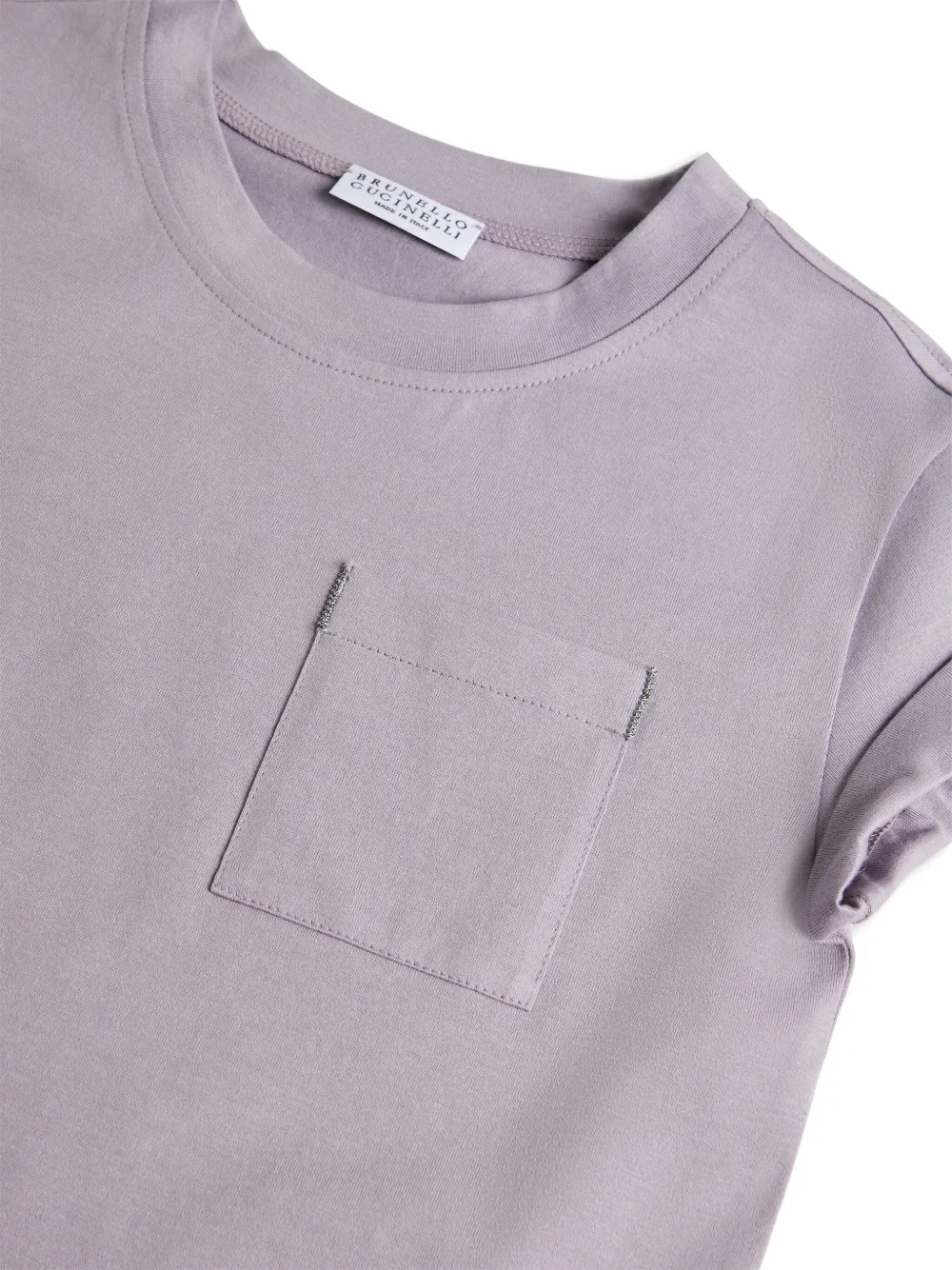 Brunello Cucinelli Kids Katoenen T-shirt Paars