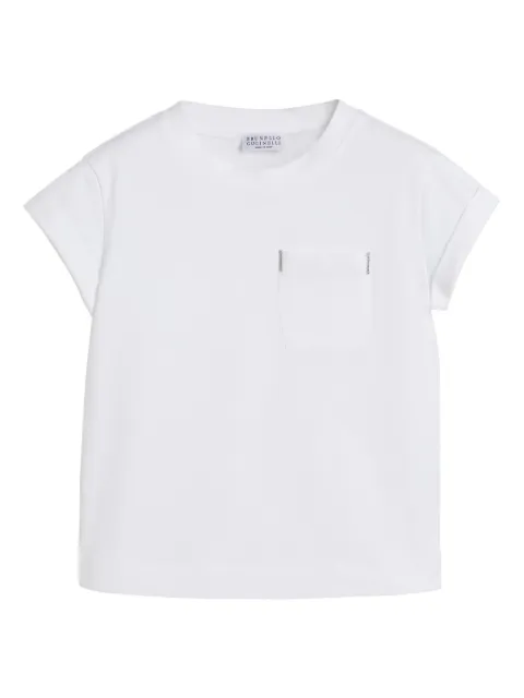 Brunello Cucinelli Kids تيشيرت قطن
