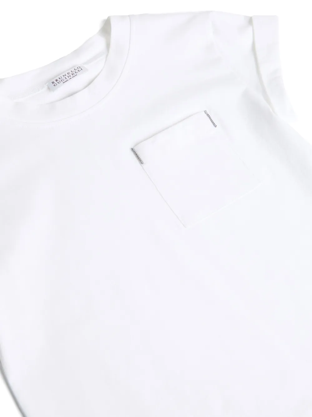 Brunello Cucinelli Kids Katoenen T-shirt Wit