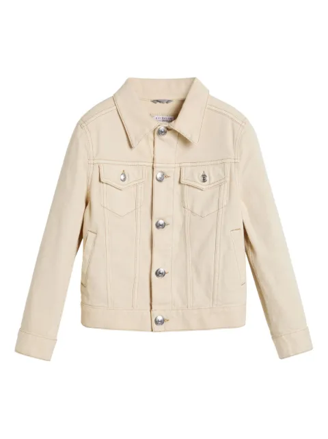 Brunello Cucinelli Kids pocketed denim jacket