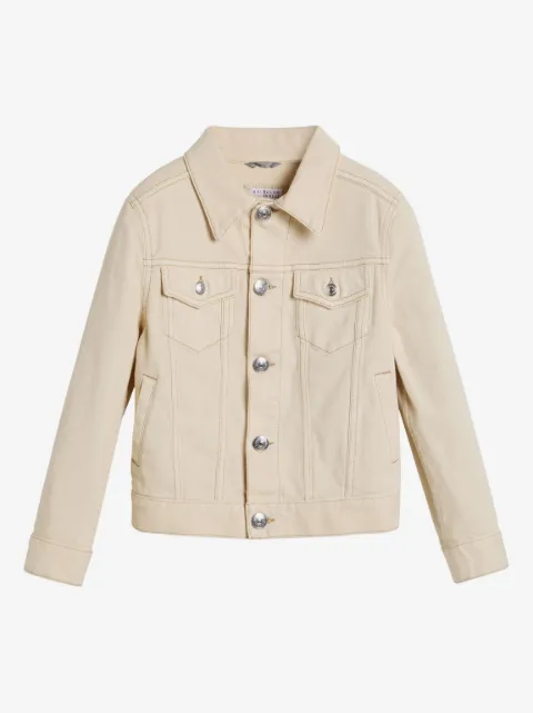 Brunello Cucinelli Kids pocketed denim jacket