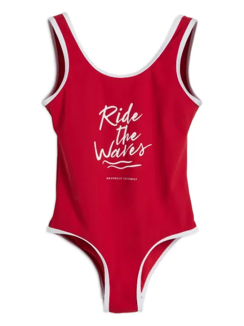 Brunello Cucinelli Kids traje de baño Ride The Waves