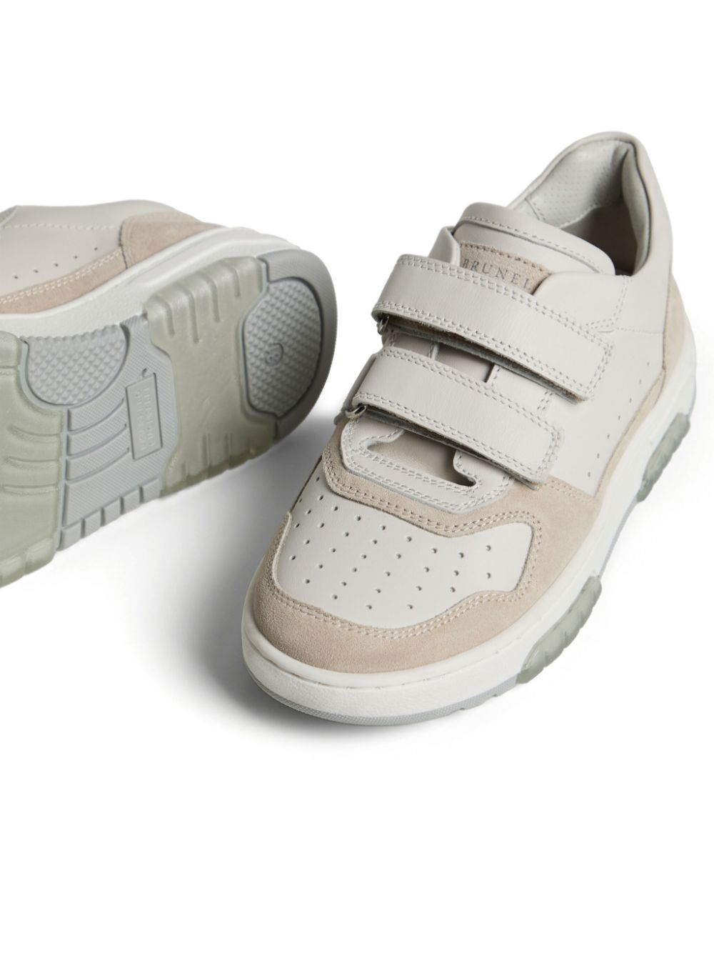 Brunello Cucinelli Kids panelled sneakers Neutrals