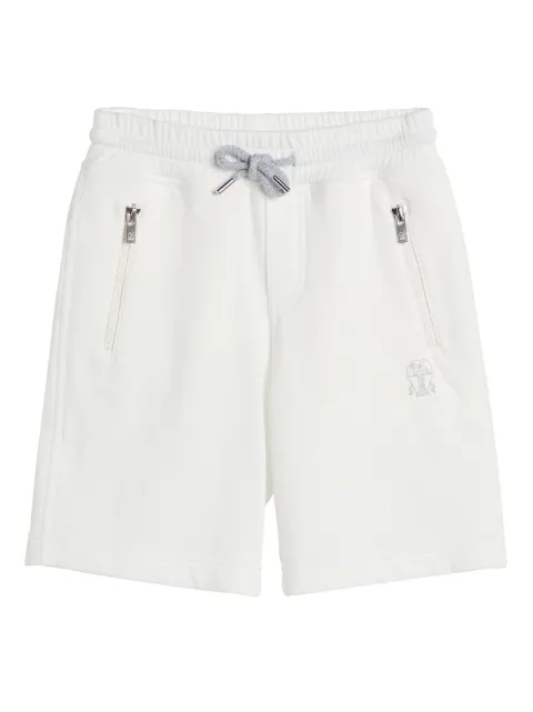 Brunello Cucinelli Kids bermudas con logo estampado