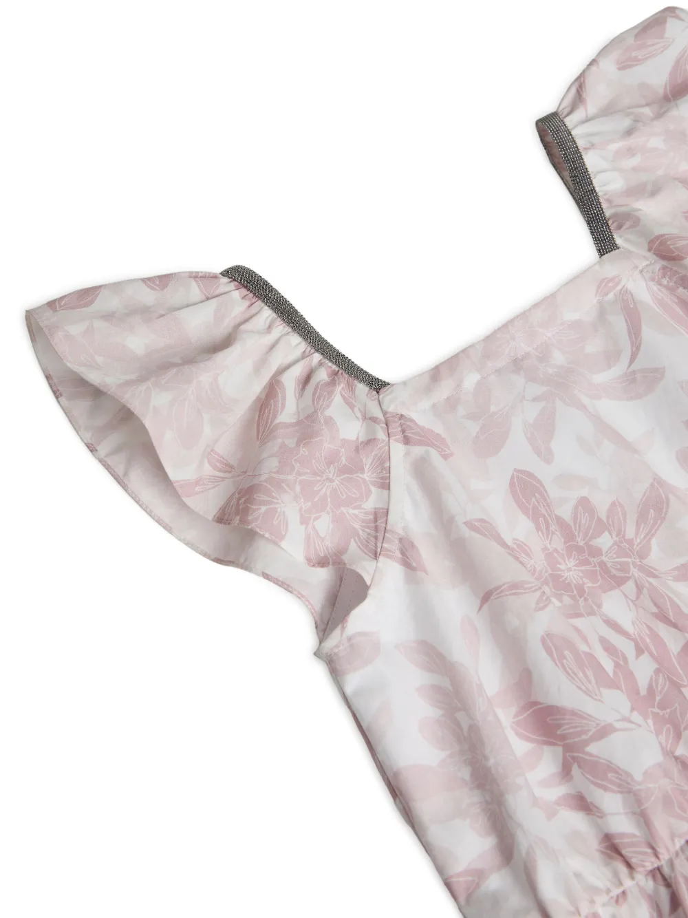 BRUNELLO CUCINELLI FLORAL-PRINT POPLIN DRESS
