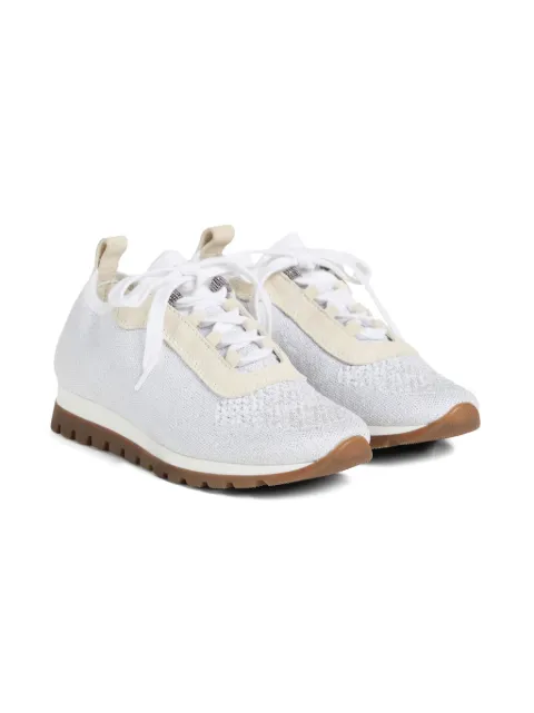 Brunello Cucinelli Kids tenis tejidos