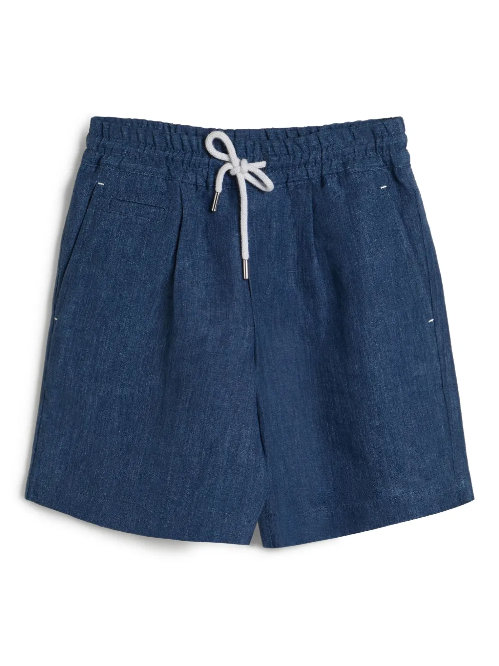 Brunello Cucinelli Kids Linnen bermuda shorts Blauw
